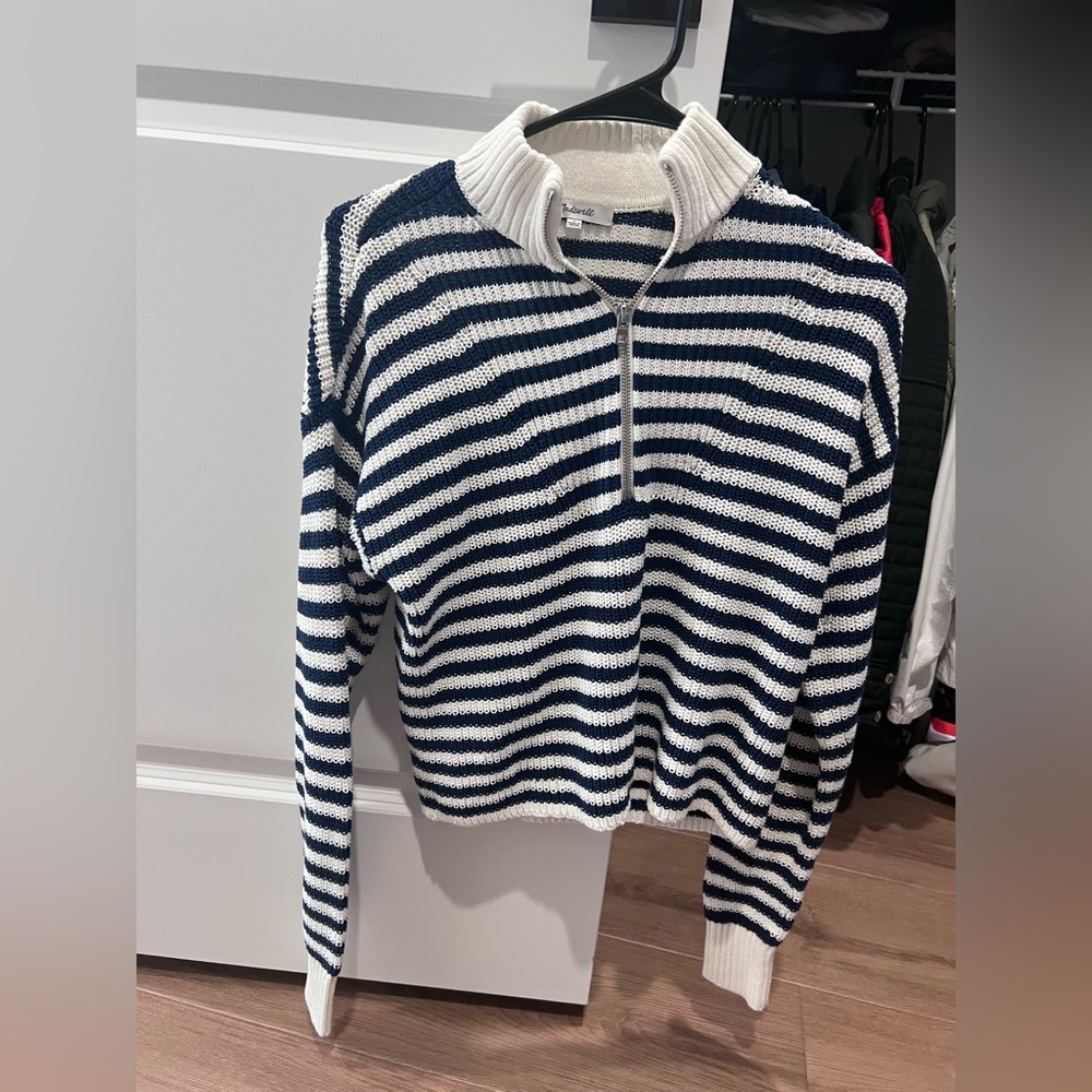 Madewell knit quarter zip sweater